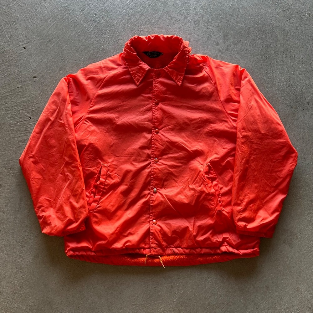 Vintage 50s 60s Champion Almaβ Sports Boosters Jacket Size XL Orange Windbreaker